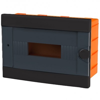 Πίνακας Χωνευτός Πλαστικός 1Σειράς 12Στοιχείων IP40 Attis Μαύρος 60126BL